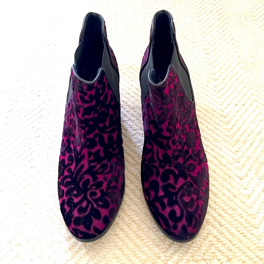 TOPSHOP Pink Embroidery Heeled Boots